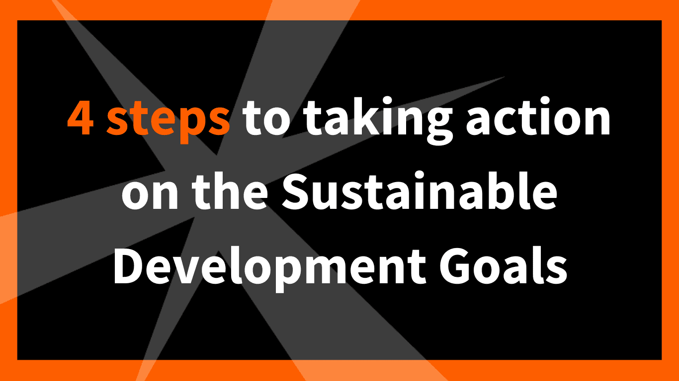 4 steps to taking action on the Sustainable Development Goals - JustOne